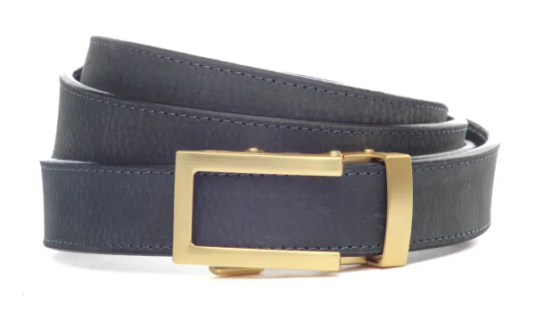 Seal Blue 🌊 Buffalo Full Grain Leather Belt