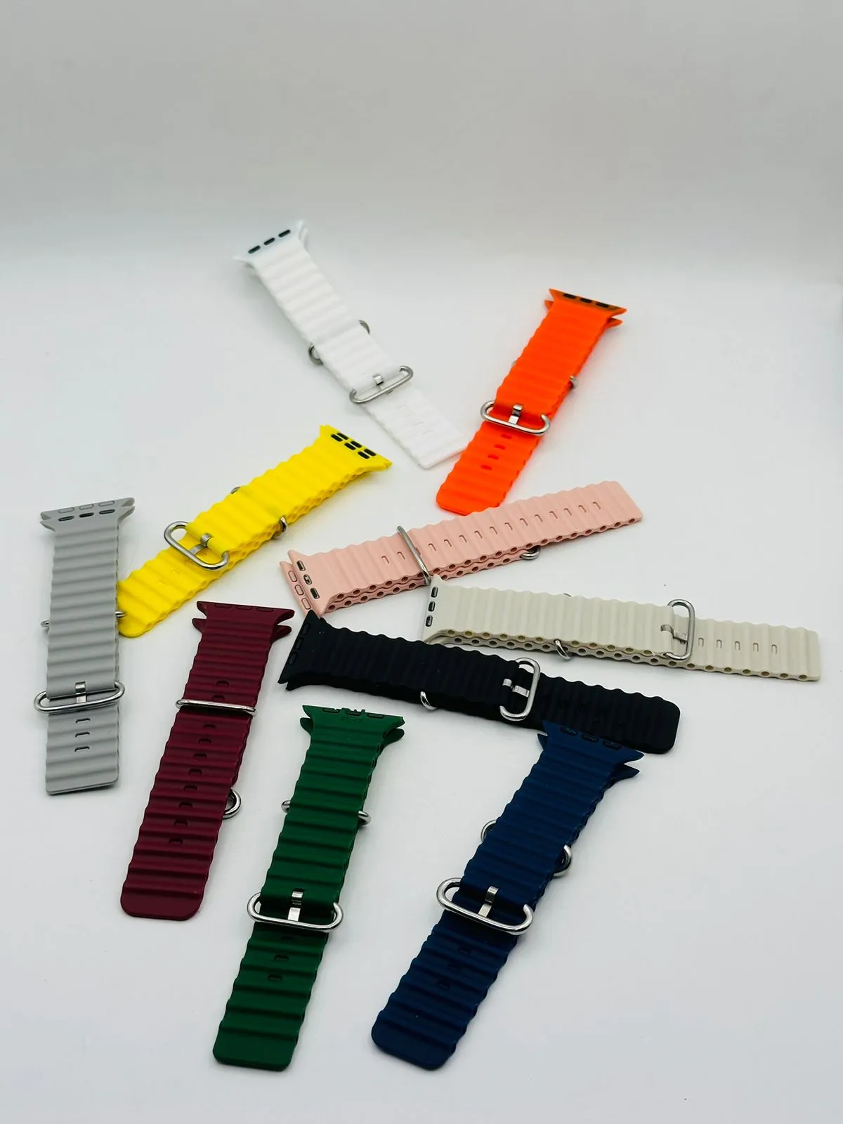 Silicon Strap With Metal Buckle Replacement Belt Band For Smartwatch