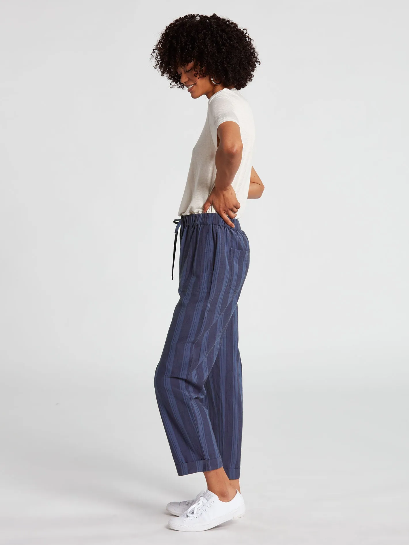 Sunday Strut Pant - Navy Paint