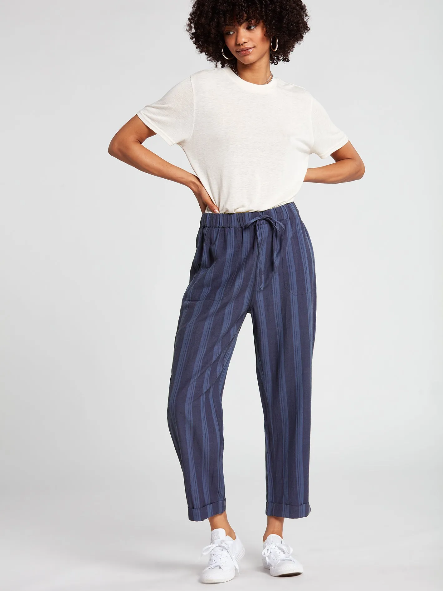 Sunday Strut Pant - Navy Paint