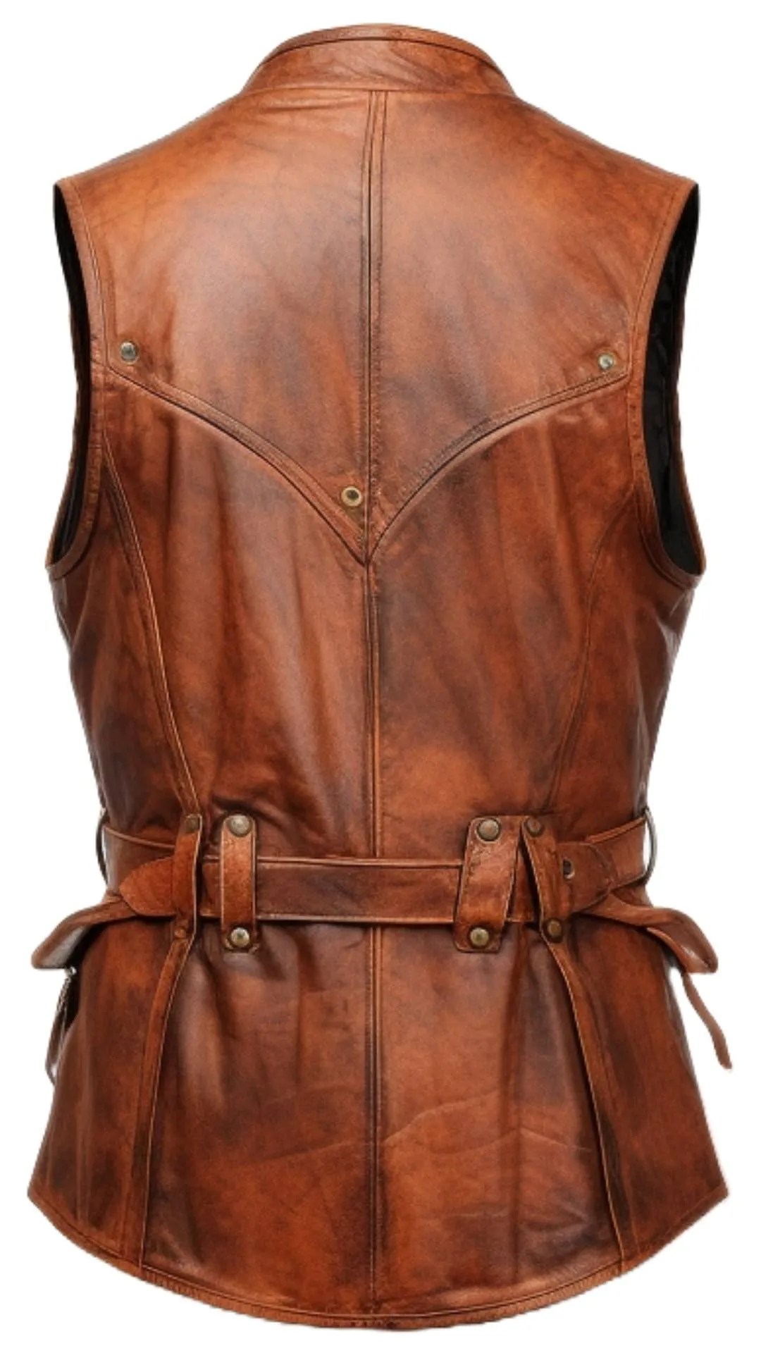 Vintage Brown Leather Vest