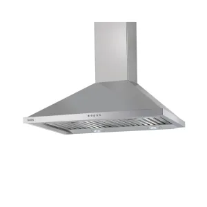 Wall Mounted Pyramid Kitchen Chimney 60cm 1250 m3/hr Suction Power - CH6064X6X1000BFLTW